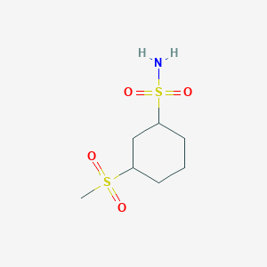 3-Methanesulfonylcyclohexane-1-sulfonamide