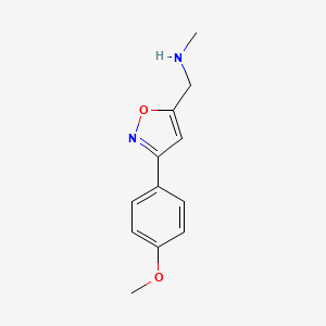 {[3-(4-Methoxyphenyl)-1,2-oxazol-5-yl]methyl}(methyl)amine