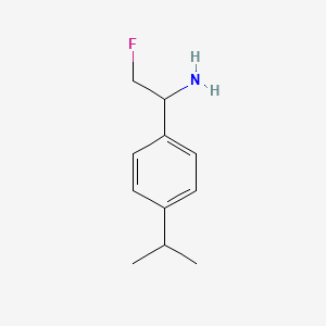 molecular formula C11H16FN B13220843 2-Fluoro-1-[4-(propan-2-YL)phenyl]ethan-1-amine 