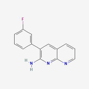 3-(3-Fluorophenyl)-1,8-naphthyridin-2-amine