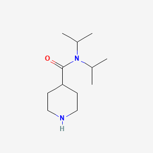 molecular formula C12H24N2O B13220867 N,N-bis(propan-2-yl)piperidine-4-carboxamide 