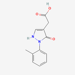 2-[2-(2-Methylphenyl)-3-oxo-2,3-dihydro-1H-pyrazol-4-yl]acetic acid