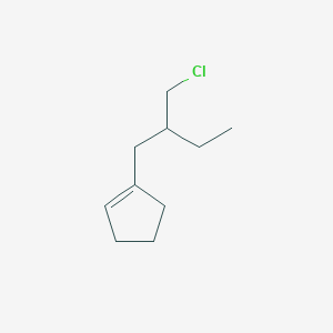 molecular formula C10H17Cl B13220901 1-[2-(Chloromethyl)butyl]cyclopent-1-ene 