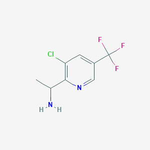molecular formula C8H8ClF3N2 B1322094 1-(3-chloro-5-(三氟甲基)吡啶-2-基)乙胺 CAS No. 326809-08-9