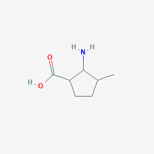 molecular formula C7H13NO2 B13220950 2-Amino-3-methylcyclopentane-1-carboxylic acid 