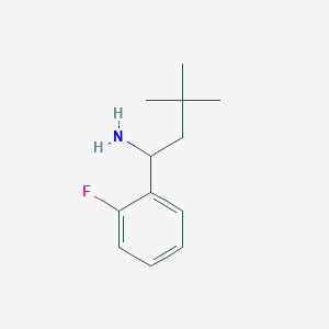 molecular formula C12H18FN B13220959 1-(2-Fluorophenyl)-3,3-dimethylbutan-1-amine 