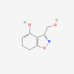 molecular formula C8H9NO3 B13220963 3-(Hydroxymethyl)-6,7-dihydro-1,2-benzoxazol-4-ol 