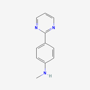 molecular formula C11H11N3 B13220995 N-Methyl-4-(pyrimidin-2-YL)aniline 