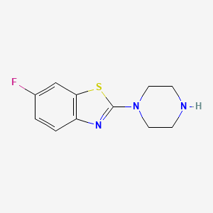 molecular formula C11H12FN3S B1322102 6-氟-2-(哌嗪-1-基)苯并[d]噻唑 CAS No. 401567-36-0