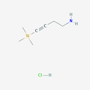 (4-Aminobut-1-yn-1-yl)trimethylsilane hydrochloride