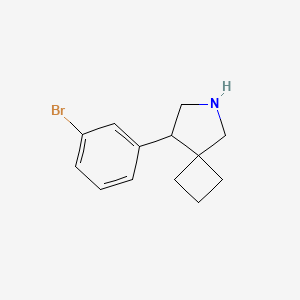 molecular formula C13H16BrN B13221055 8-(3-Bromophenyl)-6-azaspiro[3.4]octane 