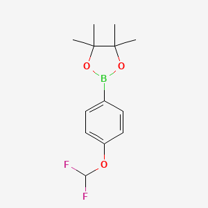 molecular formula C13H17BF2O3 B1322107 2-(4-(二氟甲氧基)苯基)-4,4,5,5-四甲基-1,3,2-二氧杂硼环丁烷 CAS No. 887757-48-4