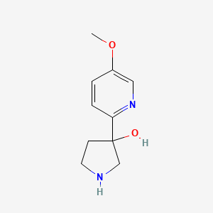 3-(5-Methoxypyridin-2-YL)pyrrolidin-3-OL