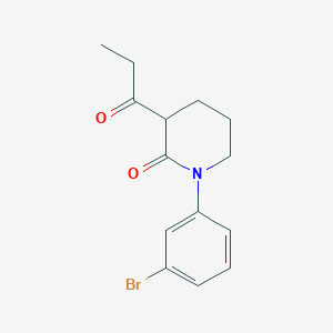 1-(3-Bromophenyl)-3-propanoylpiperidin-2-one