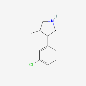 3-(3-Chlorophenyl)-4-methylpyrrolidine