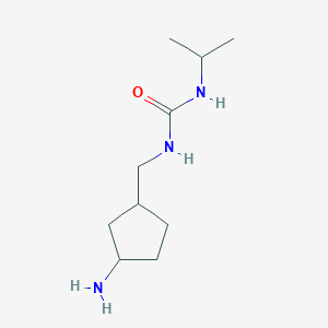 molecular formula C10H21N3O B13221109 1-[(3-Aminocyclopentyl)methyl]-3-(propan-2-yl)urea 