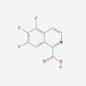 molecular formula C10H4F3NO2 B13221132 5,6,7-Trifluoroisoquinoline-1-carboxylic acid 