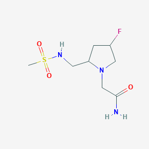 2-[4-Fluoro-2-(methanesulfonamidomethyl)pyrrolidin-1-yl]acetamide