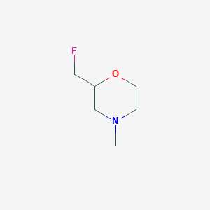 molecular formula C6H12FNO B13221178 2-(Fluoromethyl)-4-methylmorpholine 