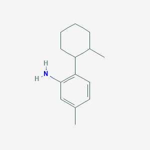 molecular formula C14H21N B13221184 5-Methyl-2-(2-methylcyclohexyl)aniline 