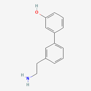 molecular formula C14H15NO B13221192 3-[3-(2-Aminoethyl)phenyl]phenol 