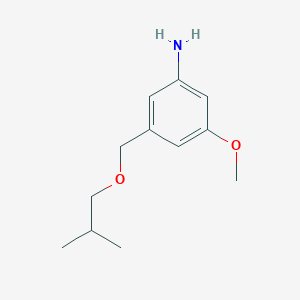 molecular formula C12H19NO2 B13221196 3-Methoxy-5-[(2-methylpropoxy)methyl]aniline 