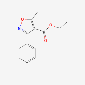 molecular formula C14H15NO3 B1322122 5-甲基-3-(对甲苯基)异恶唑-4-羧酸乙酯 CAS No. 917388-45-5