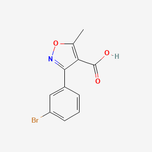 molecular formula C11H8BrNO3 B1322123 3-(3-溴苯基)-5-甲基异恶唑-4-羧酸 CAS No. 954230-35-4
