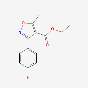molecular formula C13H12FNO3 B1322124 3-(4-氟苯基)-5-甲基异恶唑-4-羧酸乙酯 CAS No. 954230-39-8