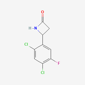 molecular formula C9H6Cl2FNO B13221253 4-(2,4-Dichloro-5-fluorophenyl)azetidin-2-one 