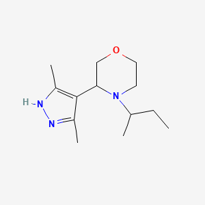 molecular formula C13H23N3O B13221283 4-(Butan-2-yl)-3-(3,5-dimethyl-1H-pyrazol-4-yl)morpholine 