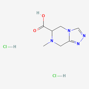 7-Methyl-5H,6H,7H,8H-[1,2,4]triazolo[4,3-a]pyrazine-6-carboxylic acid dihydrochloride