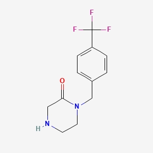 1-{[4-(Trifluoromethyl)phenyl]methyl}piperazin-2-one