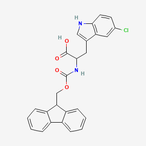 molecular formula C26H21ClN2O4 B1322136 Fmoc-5-氯-DL-色氨酸 CAS No. 1219398-51-2