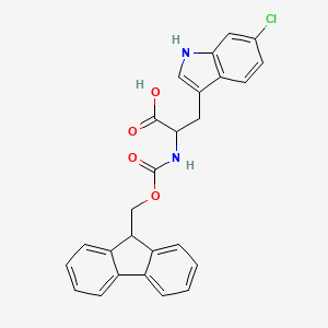 molecular formula C26H21ClN2O4 B1322137 Fmoc-6-氯-DL-色氨酸 CAS No. 1219168-45-2