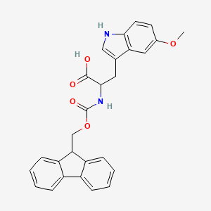molecular formula C27H24N2O5 B1322138 2-((((9H-芴-9-基)甲氧羰基)氨基)-3-(5-甲氧基-1H-吲哚-3-基)丙酸 CAS No. 138775-54-9
