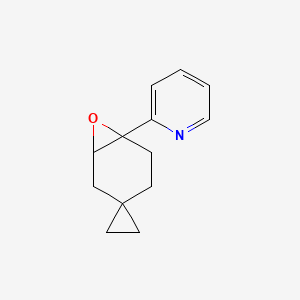 molecular formula C13H15NO B13221400 2-{7-Oxaspiro[bicyclo[4.1.0]heptane-3,1'-cyclopropane]-6-yl}pyridine 