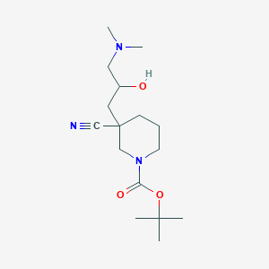 tert-Butyl 3-cyano-3-[3-(dimethylamino)-2-hydroxypropyl]piperidine-1-carboxylate