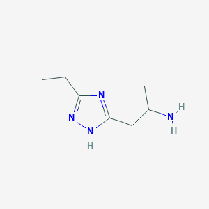 1-(5-Ethyl-1H-1,2,4-triazol-3-yl)propan-2-amine