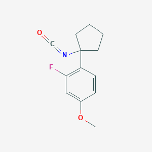 2-Fluoro-1-(1-isocyanatocyclopentyl)-4-methoxybenzene