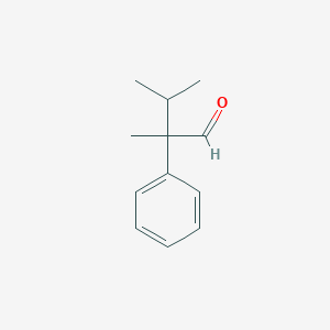 molecular formula C12H16O B13221460 2,3-Dimethyl-2-phenylbutanal 