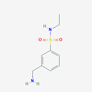 molecular formula C9H14N2O2S B13221465 3-(Aminomethyl)-N-ethylbenzenesulfonamide 