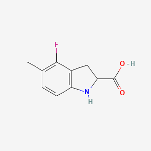 4-Fluoro-5-methyl-2,3-dihydro-1H-indole-2-carboxylic acid