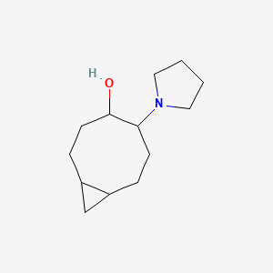 molecular formula C13H23NO B13221531 5-(Pyrrolidin-1-yl)bicyclo[6.1.0]nonan-4-ol 