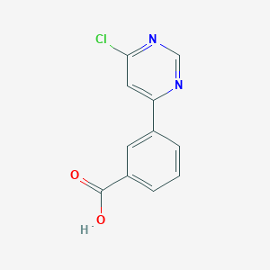 molecular formula C11H7ClN2O2 B1322157 3-(6-氯嘧啶-4-基)苯甲酸 CAS No. 579476-50-9