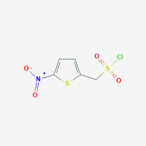 molecular formula C5H4ClNO4S2 B13221579 (5-Nitrothiophen-2-yl)methanesulfonyl chloride 