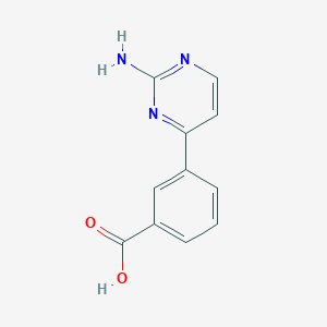 molecular formula C11H9N3O2 B1322158 3-(2-氨基嘧啶-4-基)苯甲酸 CAS No. 942035-84-9