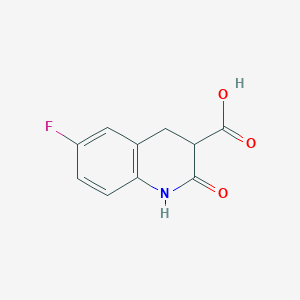 molecular formula C10H8FNO3 B13221638 6-Fluoro-2-oxo-1,2,3,4-tetrahydroquinoline-3-carboxylic acid 