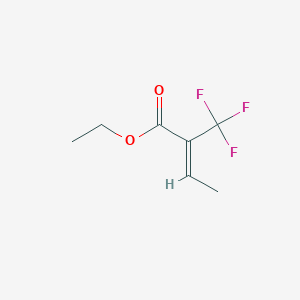 molecular formula C7H9F3O2 B13221644 Ethyl trifluoromethylcrotonate 