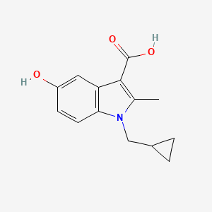 1-(Cyclopropylmethyl)-5-hydroxy-2-methyl-1H-indole-3-carboxylic acid